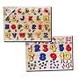Wooden Children Peg Puzzles Alphabets and Numbers &hellip by XS TOYS
