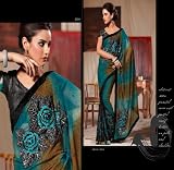 Travel Gear Bag Smart Looking Ladies Designer Sari Saree with Emb Work Dresses