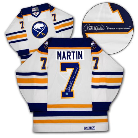 RICK MARTIN Buffalo Sabres SIGNED Vintage Hockey Jersey