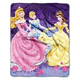 Northwest Company 40-Inch by 50-Inch 3D Micro Raschel Throw, Disney Princess 