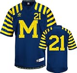 Michigan Wolverines Navy adidas #21 Throwback Premier Jersey
