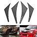 1 Set Carbon Fiber Bumper Lip Fins Canards Splitters Body Spoiler Sporty JDM Racing Style Diffuser Universal Fit