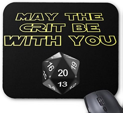Pentys Crit Black Rectangle Non-slip Rubber Mouse Pad 10"x 8"