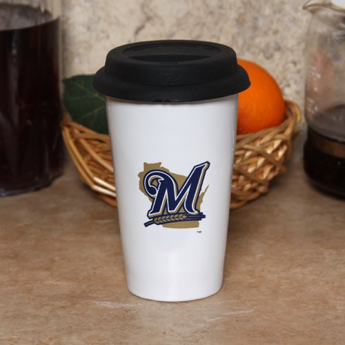 MLB Milwaukee Brewers Logo Travel Mug
