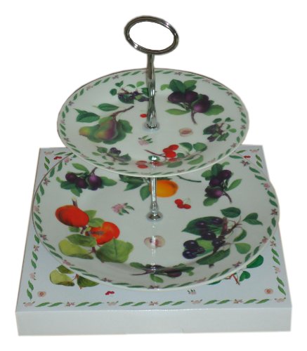 China cake stand - Leonardo Fruits pattern