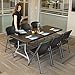 Lifetime Products 280350 Commercial Stacking Folding Table, 6', Black