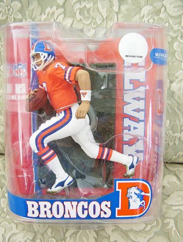 NFL Action Figure: Sports Picks NFL Legends Series 1 John Elway Orange Jersey in new packaging-NFL Action Figure-National Football League Action Figure-National Football League Figures-NFL Figures-National Football League-NFL