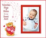 Hugs & Kisses for My Sweet Aunt Valentine Picture Frame Gift