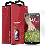 iCarez LG G2 [HD Clear] Premium Screen Protector [ Unique Hinge Install Method With Kits ] 3-Pack with Lifetime Replacement Warranty