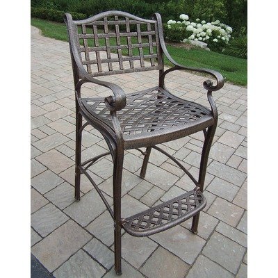 Oakland Living 1100-AB Elite Outdoor Bar Stool, Antique Bronze Oakland Living 1100-AB Elite Outdoor Bar Stool, Antique Bronze