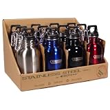 SubZero Gator Mouth 500ml (16oz) Stainless Steel Water Bottle – Color: Red
