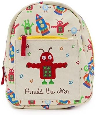 Pink Lining Childs Mini Rucksack / Toddler Backpack - Arnold The Alien by Arnold the Alien