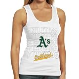 MLB Oakland Athletics Ladies White Repeater Tank Top (Large)