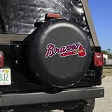 MLB Atlanta Braves Black Logo Tire Cover