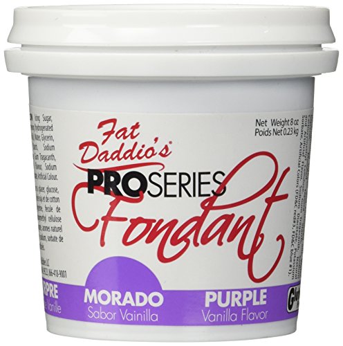 Fat Daddio's Fondant, Purple, 8 oz, Vanilla Flavor