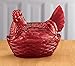 Miles Kimball Red Depression Style Glass Hen Candy Dish