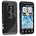 eForCity® TPU Rubber Skin Case Compatible with HTC EVO 3D, Frost Black S Shape