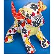 Grey And Yellow Floral Large Quilti Dog