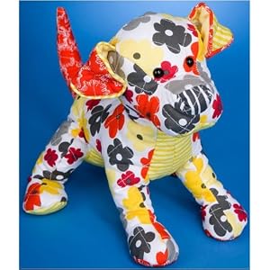 Grey And Yellow Floral Large Quilti Dog
