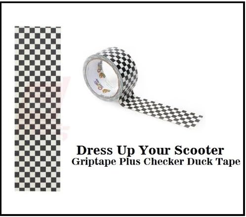 Scooter Griptape And Duck Tape Combination Kit Black/White Checker