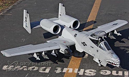 8 CH SKY FLIGHT HOBBY GRAY A-10 6S Twin 70mm RC EDF Jet PNP
