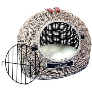 Michur Cosma, Hundetransportbox, Katzentransportbox, Weide, Ratten, Box, Korb, Natur, 51x40x40cm
