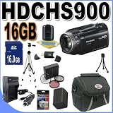 Panasonic HDC-HS900K 3 MOS 220GB HDD 3D Compatible Camcorder (Black) 8GB Accessory Saver Bundle