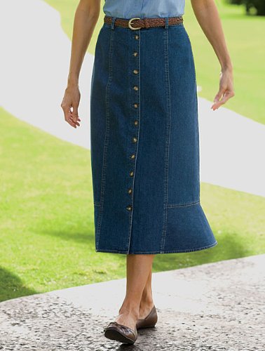 Ruffle-bottom Vintage Denim Skirt / Ruffle-bottom Vintage Denim Skirt, 16