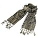 Paisley Gold Tapestry Long Scarf Wrap Shawl 70x12 Black