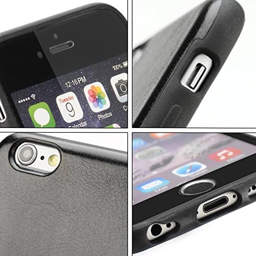 Dasteck Classic Black Iphone 6 Plus Case Protective Soft-interior Scratch Protection Metallic Finished Base with Vibrant Classic Color Slider Style Hard Case for Iphone 6 Plus 5.5inch