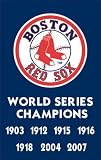 Boston Red Sox 2007 World Series Champs 28x44 Applique and Embroidered Banner Flag