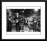 The Beatles Framed And Matted 8x10 B&W Photo