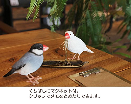 オブジェ バーディビル 白文鳥 16.5×9.5×3.8 1686