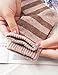 Vero Monte 5 Pairs Women's Horizontal Stripes Crew Socks Rabbit Hair Wool Blended