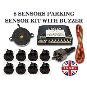 Parking Reversing 8 Sensors buzzer alarm sensor system - Maroon