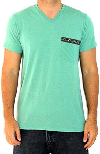 Color Latino MEN'S V-NECK - Aztec - Grenn, X-Large
