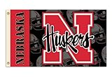 NCAA Nebraska Cornhuskers 2-Sided 3-by-5 Foot Flag with Grommets