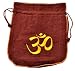 Hemp Om Symbol Brown Mala Bag