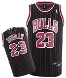NBA Chicago Bulls Black Red Stripe Jersey, Michael Jordan