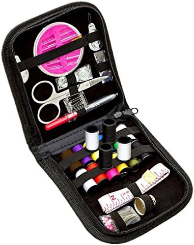 OurLive Sewing Kit Home Travel Emergency Needle Thread Tape Measure Scissor Thimble Set Storage Case
