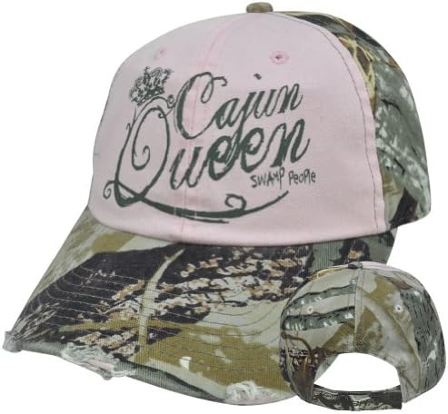 Cajun Queen Swamp People Tree Shaka Gator History Channel Ripped Camo Hat Cap