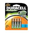 Duracell DC2400B4N Rechargeable Batteries, NiMH, AAA Size, 4-Count Packages (Pack of 2)