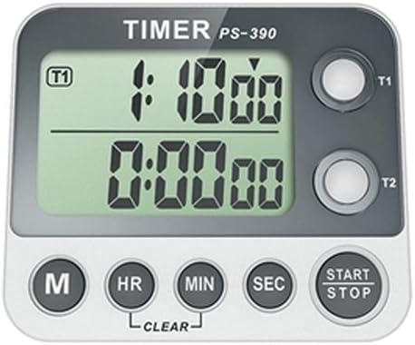 Countdown Digital Kitchen Timer, Dual Settings, with LCD Lights