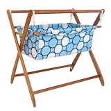 Baby Star Bag For Cariboo Gentle Motions Bassinet - Blue/White