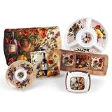 TuscanPoppies11in.SquareMelaminePlasticDinnerPlates