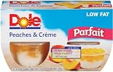 Dole Fruit Peaches & Creme Parfait 4.3-Ounce 4-Count Packages (Pack of 6)