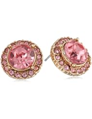 Betsey Johnson "Iconic Pinkalicious" Crystal Gem Stud Earrings