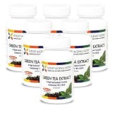 GREEN TEA EXTRACT 450 mg (6 Pack) Highest Possible EGCG (70%). Decaffeinated, Made in the USA.