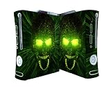 Bundle Monster Vinyl Skins Accessory For Xbox 360 Game Console - Cover Faceplate Protector Sticker Art Decal - Green Monster