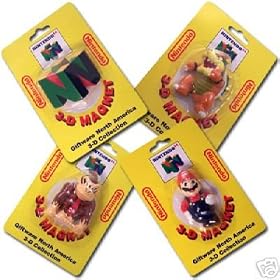 Nintendo 64 Magnet 4 Pack, Mario, Bouser, Donkey Kong & N64 Star